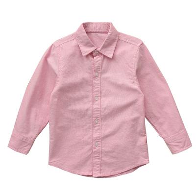 China Latest Design Hot Sale Boy Kids 100% Cotton Anti-Shrink Long Sleeve Simple Casual Shirts For Autumn for sale