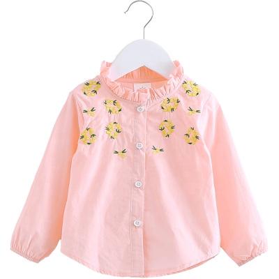 China OEM Anti-Shrink High Quality Fancy Twill Long Sleeve Embroidery Blouse Shirt Kid Clothes for sale