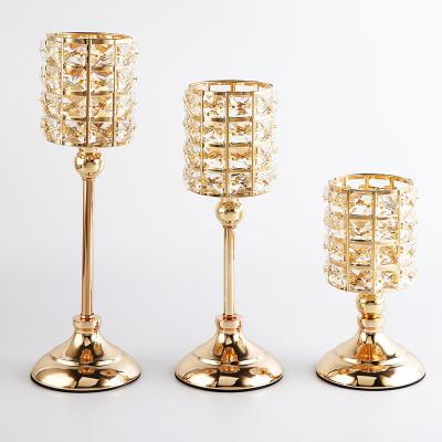 China ECO-frendly Modern Design Clear Crystal Vative Home Decorations Candle Lamp Lantern Star Tealight Metal Sconces for sale