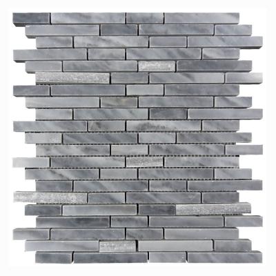 China Gray High Quality Marble Parquet Italy Strip Pattern Mosaic Home Decoration Interior for sale