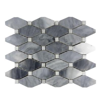 China Italy Gray Long Hexagon Mixed White Dot Style Decoration Mosaic Wall Slab of Parquet for Housing Design for sale