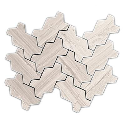 China Modern hot sale wood vein stone marble wall tiles mosaic floor tile in interior sale tile for sale