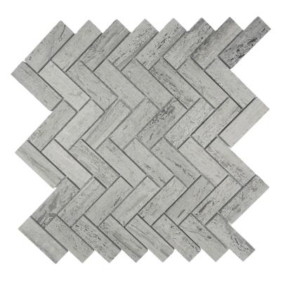 China Chinese Style China White Natural Marble Mosaic Herringbone Mosaic Tile, The Art of Flooring Tiles, White Wall Tile for sale