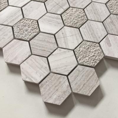 China Modern Flamed Hexagon Mosaic Japan Market Mosaic European Standard Mosaic for sale