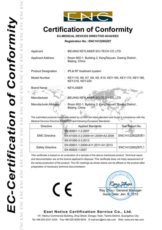 CE - Beijing KEYLASER Sci-Tech Co., Ltd.