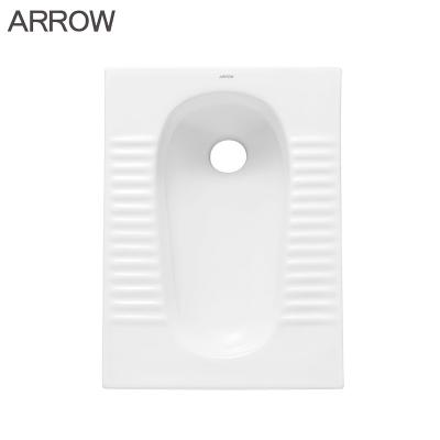 China ARROW Squatting Pan WC Without Trapway Ceramic Flush Squat Toilet Sanitary Ware Bathroom for sale