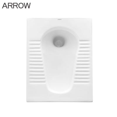 China ARROW Modern Squatting Pan S-trap Ceramic Squat Toilet WC Bathroom China Factory Supply for sale