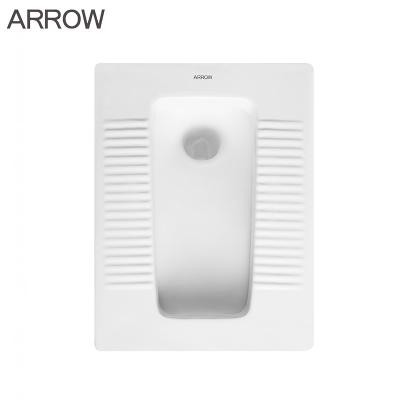 中国 ARROW Ceramic Squat Toilet WC Bathroom Sanitary Ware S-tray Squatting Pan Standard Toilet Size 販売のため