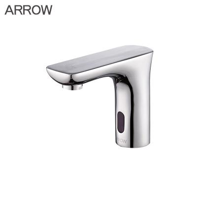 China ARROW Sensor Mixer Tap Restaurant Toilet Chrome Faucet Mall Hotel Washroom Water Mixers AC/DC 220V for sale