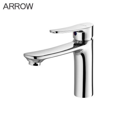 China ARROW Brass Chrome Faucet Single Handle Hot Cold Water Tap Mixer Washroom Toilet Basin Faucets for sale