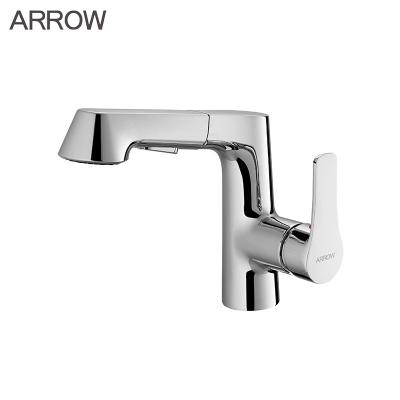 China ARROW Pull-out Basin Mixers Tap Washroom Pull Out Sprayer Faucets For Bathroom for sale