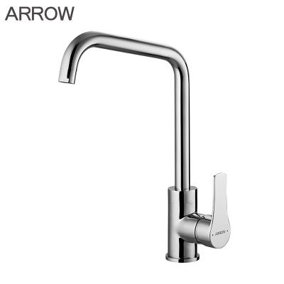 China ARROW Modern Design Faucets Kitchen Sink Hot Cold Water Kitchen Mixer Tap Brass Chrome Polished for sale