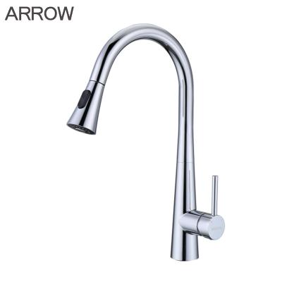 China ARROW Kitchen Mixers Faucet Stainless Steel 304 Water Tap Modern Pull Out Sprayer Kitchen Sink Faucets for sale