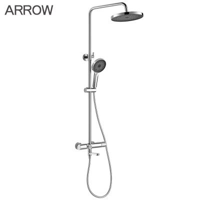 China ARROW Rain Shower 3 Function Chrome Brass Mixer Bathroom Fixtures Faucet Bath Shower Set Handheld for sale