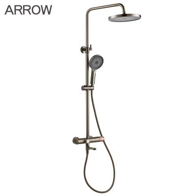 China ARROW Rainfall Shower System Lifting Shower Set Bathroom Wall Mounted Brass Bath Washing Shower Set for sale