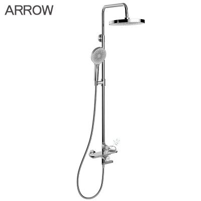 China ARROW Wall-mounted Shower Set Bathroom Body Brass Chrome Round Headshower Handshower for sale