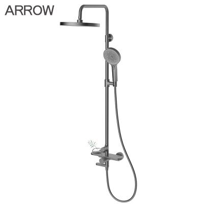 China ARROW Shower Set Copper Gun Gray Shower Bathroom Wall Bath Shower Head Handshower for sale