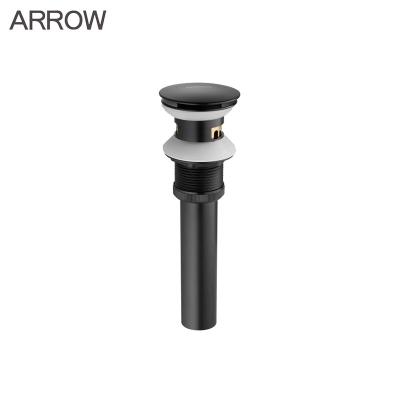 China ARROW Pop Up Waste Black Bathroom Basin Sink Deodorant Drain Brass Hotel Lavatory for sale