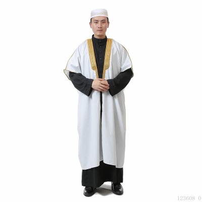 China Two pieces for men 2022 new design mens clothing new style plus size african muslim dubai muslim men's islamic shirt robe thobe for men for sale