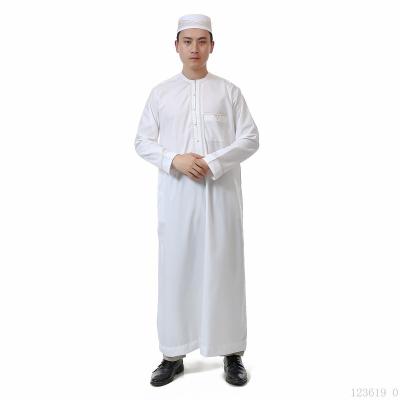 China Modest Muslimah Styling 2022 Muslim Men Thobe Long Robes Muslimah Dress Oman Islam Saudi Arabia Teams Arabic Islamic Clothing Oman Robe for sale