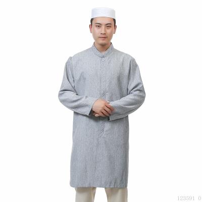 China Modest Muslimah Styling Men Causal Muslim Cardigan Islamic Daily Wear Cloth 2022 Plus Size Muslim Cloth For Male for sale