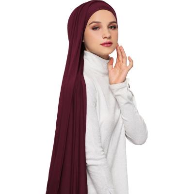 China New Classic Wholesale Plain Solid Color Elastic Modal Tank Hijab Squishy Scarf,Muslim Tank Hijab Scarf,Hijab Tank Women for sale