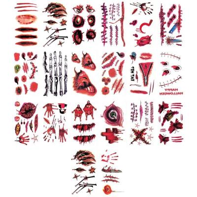 China Non-Toxic Waterproof Temporary Premium Quality Halloween Horror Tattoo Stickers for sale