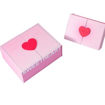 China 2022 New Hot Custom Logo Recyclable Custom Folding Gift Packaging Cosmetic Box One Piece Double Door Box Boxes for sale