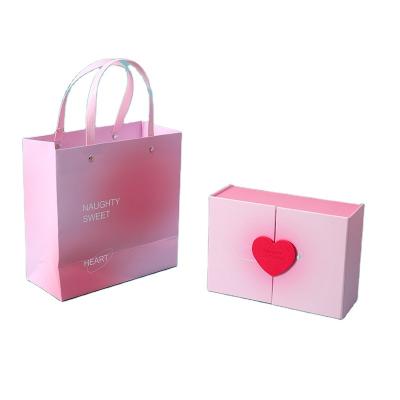 China 2022 Recyclable Folding Double Door Folding Magnetic Cosmetic Box Hot Custom Made One-Piece Collapsible Box Gift Boxes for sale