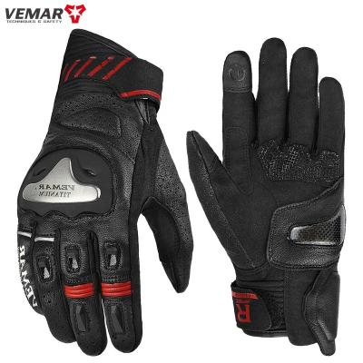 China Full Finger VEMAR Motorcycle Gloves Motorcycle Shockproof Protective Biker Racing Motorcycle Leather Gloves Moto Micro-touch Riding Gloves for sale