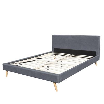 China Other Willsoon furniture 1199 scandinavia brief feet linen fabric cheap wooden bed modern design style hot sale for sale