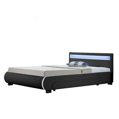 中国 Storage Willsoon Furniture Storage Upholstered PU Leather Double Size LED Bed With 2 Drawers 販売のため