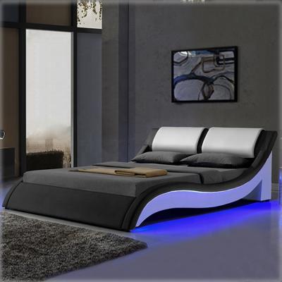 中国 Willsoon Italian Furniture 1187-1 Tufted Design Double / King zise s Italian Shape Upholstered Bed With LED 販売のため