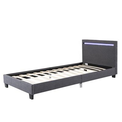 China LED Headboard Willsoon Furniture 1334-1-3 E-Commerce One Box Gray Linen Fabric Queen Size LED Packing Bed en venta