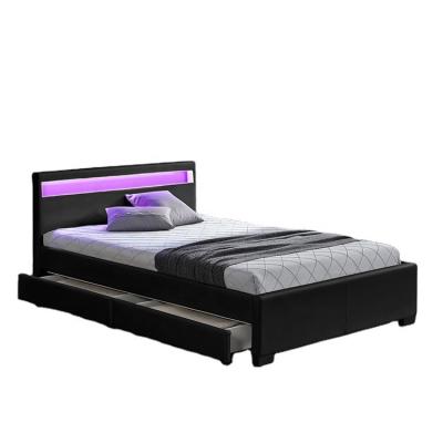 China Willsoon 1894-1D Storage King Size Led Bed With Drawers en venta