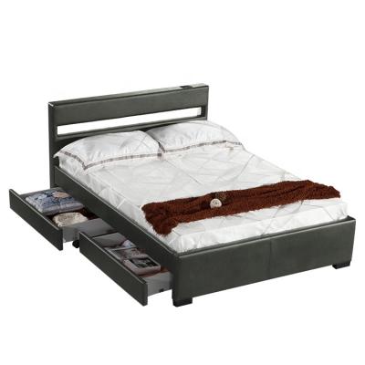 China Willsoon Furniture 4 Drawers Double Height Soft Leather PU Storage Bed 1894-1DS for sale