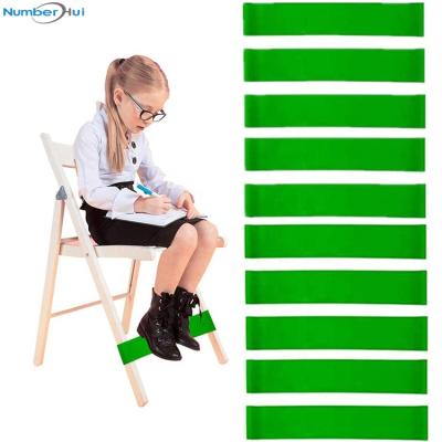 China Eco-Friendly Elastic Loop Fabric Non Slip 10 PCS Chair Bands For Kids With Restless Feet Thick Natural Latex Stretch Chair Bands Bands Stretch Foot Workout Chair Bands for sale