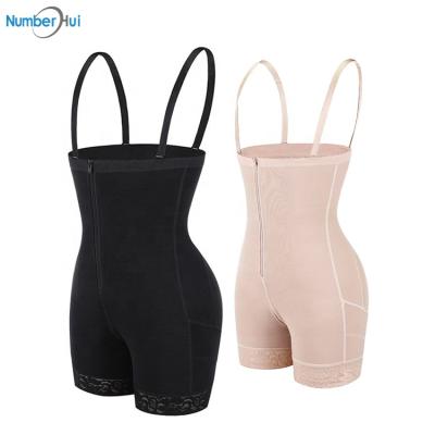 China NUMBERHUI Slimmer Body Shaper Women Shapewear Tummy Control Fajas Colombianas Antibacterial Open Bodysuit Bust Plus Size Shapers for sale