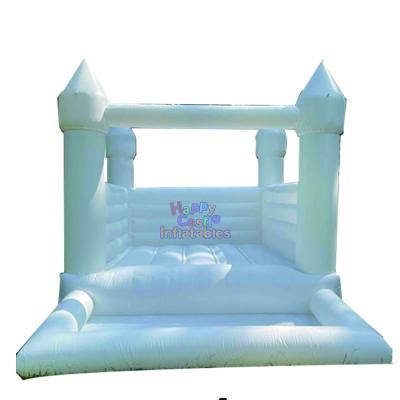 China High quality cheap indoor and outdoor entertainment toddler bounce house with mini pool bouncy castle white color with free balls for sale for sale