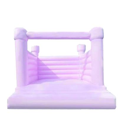 China Commercial grade indoor and outdoor entertainment cheap PVCwhite and pastel colors wedding bounce house with wholesale price for sale for sale