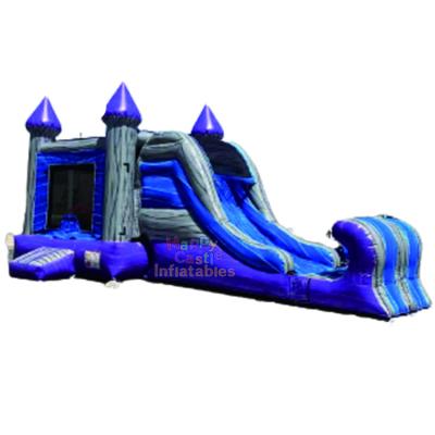 China Indoor and outdoor entertainment commercial inflatable bounce house commercial jumping moon jumps inflatable bouncy castle combined with water slide for sale