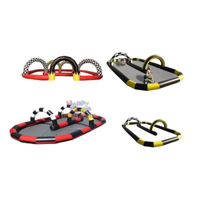 China Indoor and Outdoor Hot Sale High Quality Customized Size Racing Car Inflatable Race Track Entertainment For Bumper Cars for sale