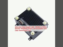 Seamless Data Transfer with -100dBm 2.5MHz Receive Sensitivity Drone Communication and Data Transmission Link