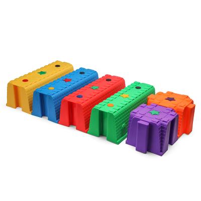 China Sensory Toys Balance Tactile Board Toys for Kindergarten Exercising Plastic Kids Exercise Toys Indoor and Outdoor Children's Balance Toys for sale