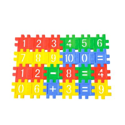 China DIY Block Set DIY Digital Squares Building Block Assembled Toys Set Educational Kindergarten Puzzle Game Gift for Kids for sale