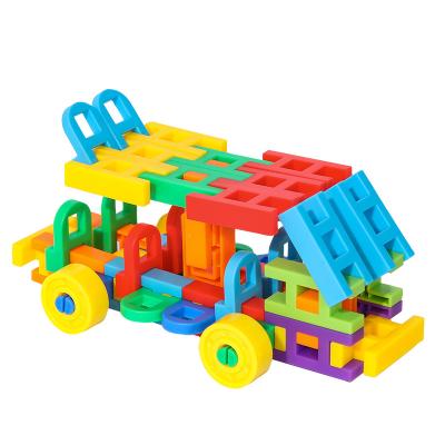 China DIY block set middle happy wheel building block assembled toys set kindergarten puzzle game educational gift for kids for sale