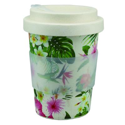 China Hot Sale Disposable Bamboo Fiber Coffee Mug Design Travel Customized Mug With Lid for sale