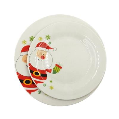 China Sustainable Wholesale Promotional Customized Ceramic Christmas Dinner Plate Dinnerware Sets Luxury Dishes for sale