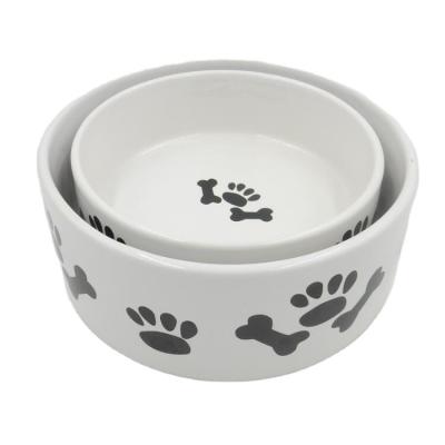 China Lovely Sustainable Pet Bowl Ceramic Cat Feeder For Sales Promotion Ceramic Pet Bowl for sale