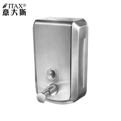 China Wall Mounted Stainless Steel 500ml 800ml 1000ml Metal Hand Polishing Hotel Room Bathroom Washroom Main Material Liquid Soap Dispenser for sale